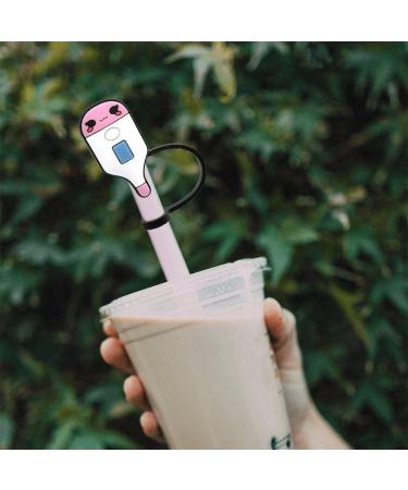 5pcs Straw Caps Covers PVC Silicone Stethoscope School Grad Party Decor Plugs Toppers Tumblers Cartoon Tips Style 1 - Buy Online on GoSupps.com