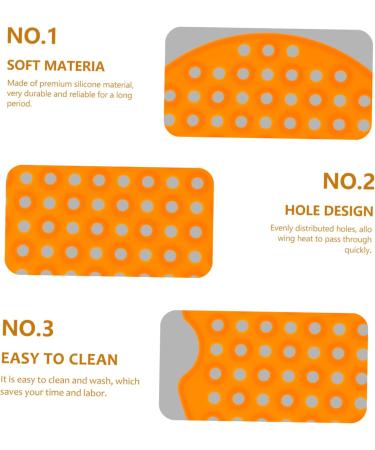 Zerodeko 1pc Air Fryer Pad Cake Pan Air Fryers Silicone Steamer Liners Steamer Plate Thicken Barbecue Mat Orange 3.1L x 3.1W inches - Buy Online on GoSupps.com