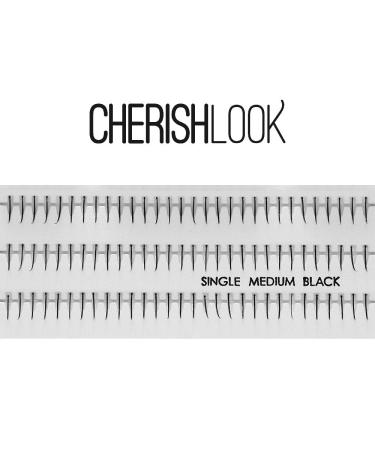 Cherishlook Professional 10packs Eyelashes - Single Black (Medium)