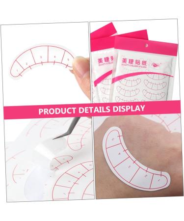 Healeved 40 Sheets Eyelash Positioning Paper Eye Tips Sticker Eyelashes Positioning Pad Eyelash Mapping Stickers Grafted Eyelashes Sticker Eye Positioning Tips Pad Patch Woman - Buy Online on GoSupps.com
