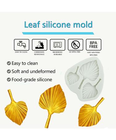 2pcs Qoadwem Clay Mold - Small Palm Leaf Silicone Fondant Chocolate Molds for Crafts & Treats - Buy Online on GoSupps.com