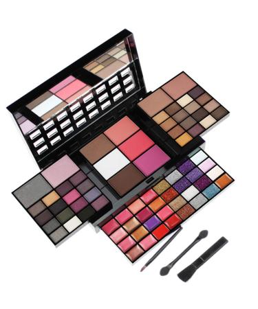 PhantomSky 74 Colors Eyeshadow Palette Makeup Kit with Lip Gloss Concealer Powder and Blush - Perfect for Professional and Daily