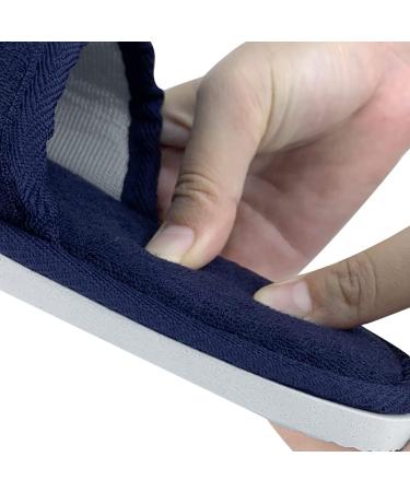 Jomix Unisex Washable Terry Hotel Slippers - 2 Pairs of Blue Bathing Shoes for Travel & Festivals (EU 38/39 X-Schmal) - Buy Online on GoSupps.com