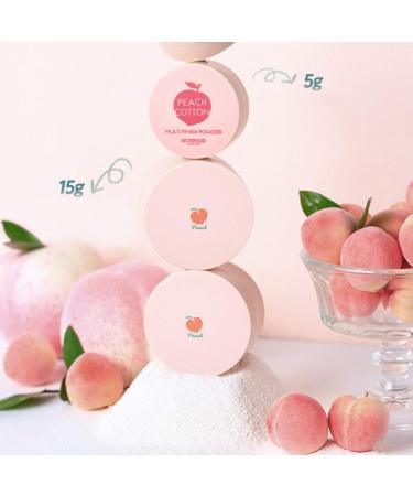 Skin Food Peach Cotton Multi-Finish Powder 15g | Korean Peach Extract Calamine Sebum Control for Greasy Skin - Buy Online on GoSupps.com
