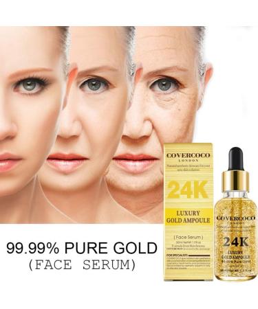 Allbesta 24k Gold Elixir Serum Moisturizing Firming Anti Aging Anti-Wrinkle Infused Essence Oil Drops for Face Makeup Skin Care - Buy Online on GoSupps.com