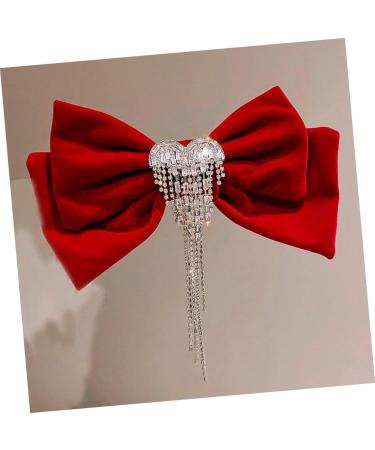 minkissy Tassel Hair Clip Red Bow Hair Clip Womens Hair Clips Hair Bow Clip Rhinestone Tassel Vintage Hair Bows Tassel Hair Accessories Hair Bows for Girls Miss Rhinestones Makeup French - Buy Online on GoSupps.com