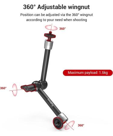 SmallRig Clamp with Adjustable Friction Power Articulating Magic Arm for LCD Monitor/LED Lights - KBUM2732B - Buy Online on GoSupps.com