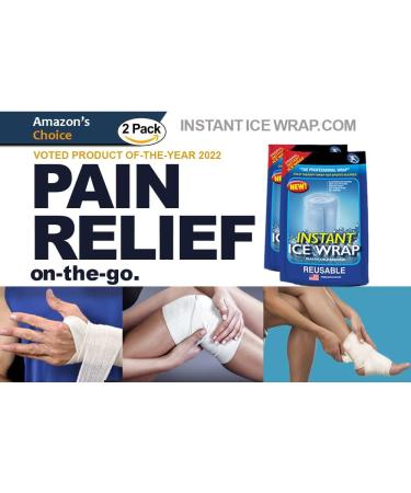 Instant Ice Wrap for Pain Relief - 2 Pack Reusable Wrap, No Refrigeration Needed - Buy Online on GoSupps.com