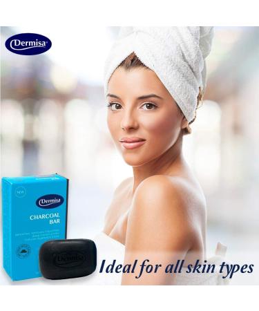 Buy Dermisa Charcoal Bar - Natural Cleansing with Activated Charcoal Coconut Oil & Shea Butter | Paraben-Free | 3 OZ (1-Pack) - International Shipping Available - Buy Online on GoSupps.com