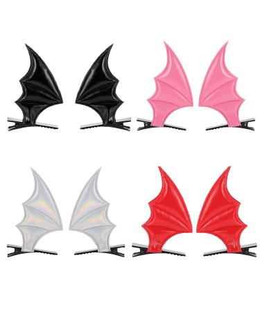 Miaija 8Pieces Halloween Bat Hair Clip Cartoon Bat Wing Hair Clip Demon Cosplay Decoration Costume Accessories for Girls Women Halloween Party Fancy Hair