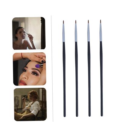 Housoutil 4pcs Fine Eyeliner & Lip Brush Kit | Soft Makeup Brushes for Eyeliner & Lips | Travel-Friendly Makeup Accessories - Buy Online on GoSupps.com