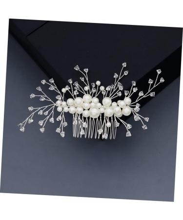 Housoutil Pearl Headpiece Pearl Clips for Hair Pearl Hair Clips Diamond Hair Clips Diamond Crystal Diamond Hair Accessories Bridal Hair Pin Hair Barrettes Wedding Bride Comb - Buy Online on GoSupps.com