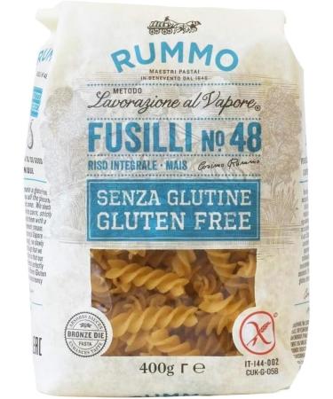  Italian Gourmet E.R. Rummo Pasta Fusilli N 48 senza Glutine gluten-free 100% Italian gluten-free pasta 400g + Italian Gourmet polpa 400g - Buy Online on GoSupps.com