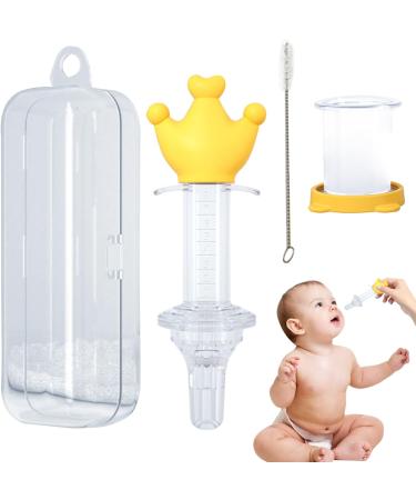 Shop Baby Injection Medication Dispenser | Oral Medicine Droppers & Pacifier for Newborns | Wobblo Yellow Feeding Utensils - Buy Online on GoSupps.com