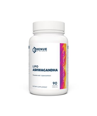 Renue By Science Ashwagandha | High Strength Liposomal Ashwagandha Supplements | 90 Ashwaganda Capsules - 200mg Ashwagandha per Serving | Non-GMO | Made in The USA Third-Party Tested