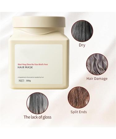 HGRYNDRO Birds Nest Amino Acid Hair Mask Bird s Nest Moisturizing Hair Mask Protein Cream for Hair with Amino Acids Frizzy and Damaged Hair - Buy Online on GoSupps.com