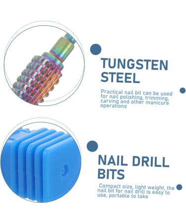 DRESSOOS Nail Drill Bits Nail Art Supplies Drills Tool Nail Bits Cuticle Pusher Drill Bits for Nails Women Nail Drill Bit Nails Drill Bits Nail Clippers Women's Tungsten Steel Manicure 5.4x1.2cm Colorful - Buy Online on GoSupps.com