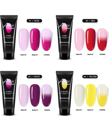 MKNZOME 15ml Poly Nail Gel Kit 8 Colors Builder Nail Gel Nail Polish Sets Glitter Nail Polish Temperature Color Changing Acrylic Extension for Starter DIY Salon Design Gifts for Women #023 - Buy Online on GoSupps.com