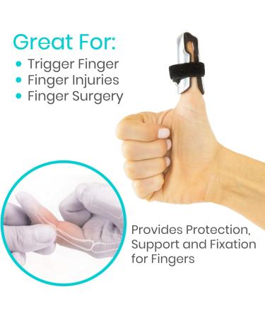 Vive Aluminum Finger Splint Set (3 PCS) - Trigger Finger Support for Middle, Pinky, Ring Fingers & Thumb Left/Right Hand Immobilizer for Dislocated Thumb - Metal Stabilizer with Foam Padding - Buy Online on GoSupps.com