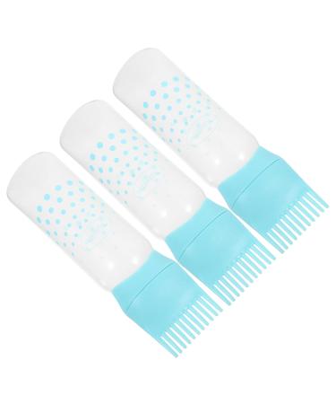 Dressoos 3st Applicator bottle for hair hair oil root appliannia bottle with oil applianter bottle hair oil root ridge bottle root ridge applianter hair coloring hair color brush 17x4.5cm blue