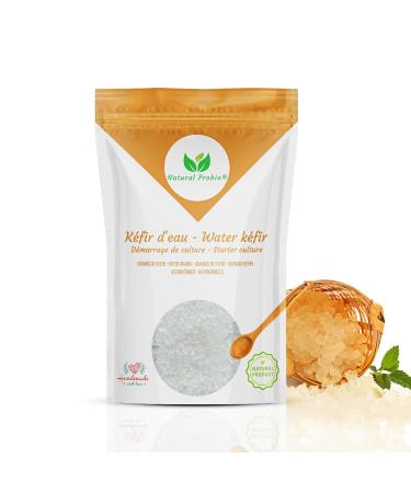 Natural Probio K fir d'eau - Kit de d marrage de Culture - Grains de kefir de Fruit + Notice compl te Recette et Conseils + Acc s Ebook Biblioth que Recettes 60g