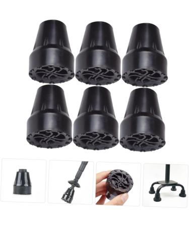Healeeved 6-Pack Slipproof Crutch Tips | Rubber Trekking Stick Accessories for Hiking & Travel - Buy Online on GoSupps.com