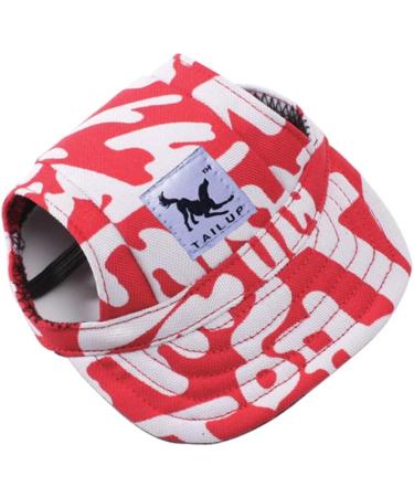 Urfeda Adjustable Dog Baseball Cap - Summer Sun Protection Hat with Ear Holes & Chin Strap - Red Watermelon XL - Buy Online on GoSupps.com