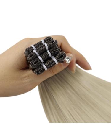 Youngsee Virgin Weft Extensions - Real Hair Balayage Brown Ombre Blondes 60cm | 25g #9A/10/800 Tresse - Buy Online on GoSupps.com