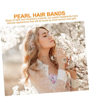 DOITOOL Braided Pearl Hair Comb Headwear Styling Hair Clips Hair Clip for Wedding Rhinestone Hair Clip Wedding Hair Clips Pearls Hair Comb White Abs Hair up Dinner Party Dress - Buy Online on GoSupps.com