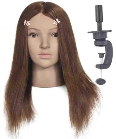 ZHJING Fashion Model Head Bridal Hair Exercise Head Mold Barber Shop Learning Dummy Head Perm Hair Dye Head Training Be
