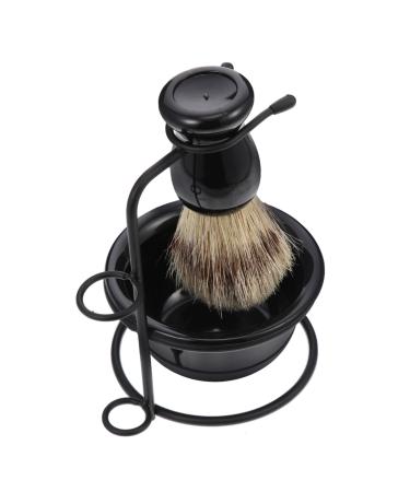 Ipetboom 1 Set Beard Set Shaving Brush Stand Makeup Bag Sequin Beard Brush Kit Shaver for Men Shave Brush Organizer Suits for Men Mug Holder Mug Stand Metal Stainless Steel Man