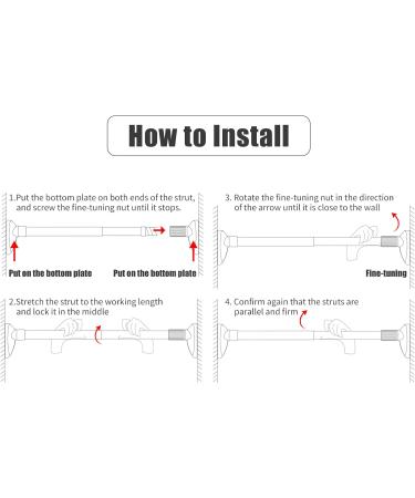 Siuke Expandable Curtain Rod - 20 to 32 Inches No Drill Rust-Free Clamping Bar for Windows & Shower - H44959-2 - Buy Online on GoSupps.com