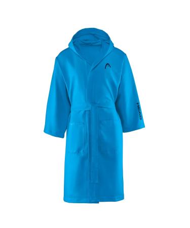 Head Active - bathrobe children and bathrobe girl with hood and bags fluffy microfiber multi -purpose bathrobes sport swimming pool absorbent quick drying baby bathrobe space -saving uniform blue 4-6 years