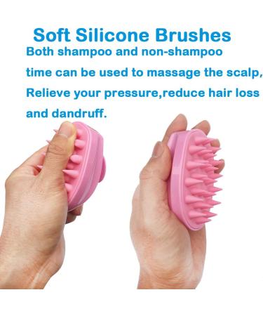 Buy Pink Hair Shampoo Brush - Scalp Massager with Soft Silicone Bristles for Wet & Dry Use | Promote Hair Growth - Buy Online on GoSupps.com
