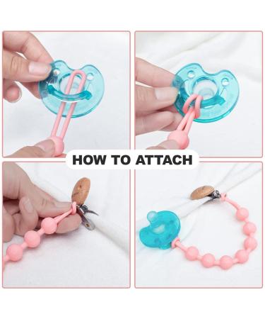 Buy Evertify Kit: 2 Pacifier Chains & 1 BPA-Free Silicone Box - Personalized Pacifier Chains for Boys & Girls - Cream & Rosa - Buy Online on GoSupps.com