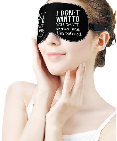 Retirement Gifts Sleep Mask - Funny Eye Cover for Women & Men - Adjustable Strap - Perfect for Yoga, Travel, Nap - Blackout Blindfold - Buy Online on GoSupps.com