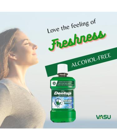 Dentup Herbal Mouthwash with Neem Natural Mouthwash for Fresh Breath Alcohol-Free & Fluoride-Free Herbal Mouth Rinse for Daily Oral Care 8.45 fl oz Each (Pack of 2) - Buy Online on GoSupps.com
