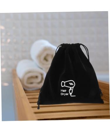 PLAFOPE 8 Pcs Storage Bag Blowdryers for Hair Bathroom Hairdryer Pouch Gym Bag Black Flocking Cloth - Buy Online on GoSupps.com