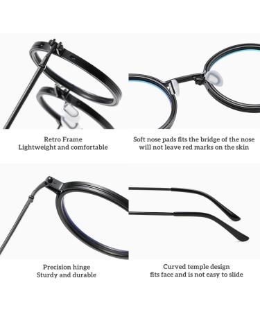 ZUKKY Retro Progressive Multifocus Reading Glasses - Round Black/Tortoiseshell Blue Light Blocking Readers for Men & Women AM30 - Shop Internationally! - Buy Online on GoSupps.com