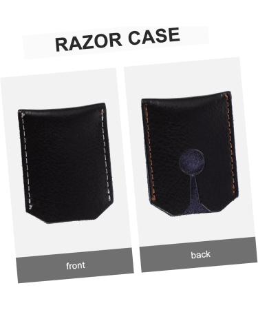 Beaupretty Leather Razor Holster Bag for Safety Razors | Double Razor Case & Hairdresser Protection | PU Travel Sheath - Buy Online on GoSupps.com