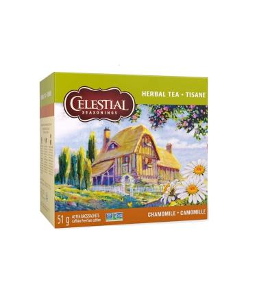 Celestial Seasonings Herbal Chamomile Tea 40 Count (Pack of 6) White