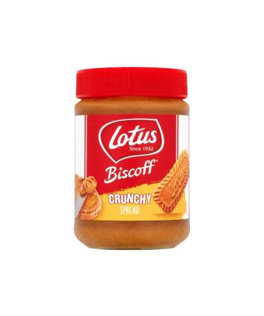 Lotus Biscoff Crunchy Original Caramelised Spread | Crunchy-Delicious Biscoff-Spread | Vegan Friendly Nut Free - Pack of 1 x 380g