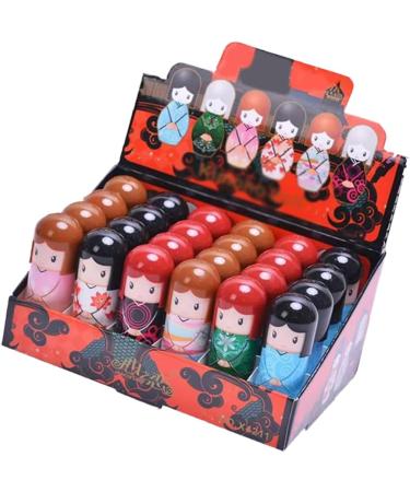 Lip Balm Doll Shaped 24 Lips Repair Moisturizer for Remove Dead Skin Nourishing (1 Box) lip moisturizer - Buy Online on GoSupps.com