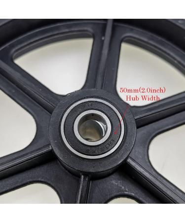 2 Pieces Anti-Slip Manual Rubber Wheels 10inch Silence Non-Inflatable Wheelchair Front Wheels with 12mm Bearing for Wheelchairs Rollators Walkers - Buy Online on GoSupps.com