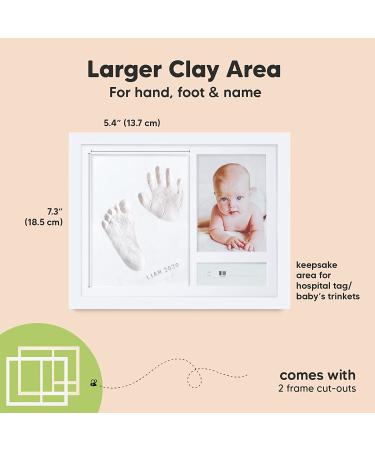 KeaBabies Baby Footprint Kit - Hand and Footprint Keepsake Frame - Ideal Baby Shower Gift - Personalized Baby Print Kit - Registry Essential (Alpine White) - Buy Online on GoSupps.com