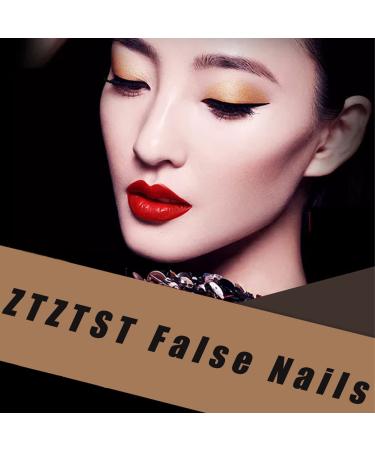 Black French Tip Press on Nails Coffin Medium with Silver Glitter Line Designs - 24Pcs - Buy Online on GoSupps.com