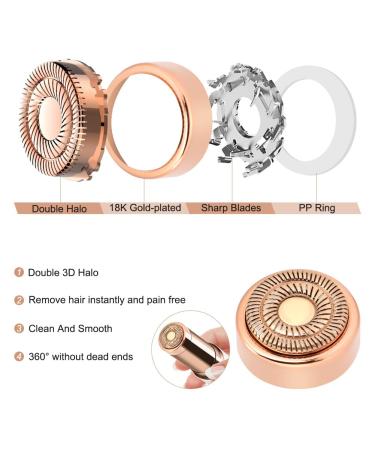 Facial Hair Remover Replacement Heads Generation 2 - Double Halo Design (6 PCS) - Buy Online on GoSupps.com