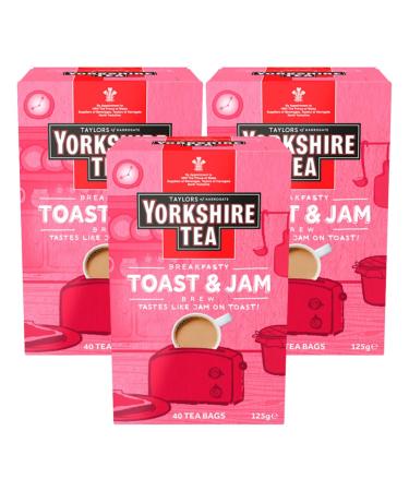 Tea Bundle Containing Yorkshire Tea Toast & Jam Brew 40 Bags (3 Pack)