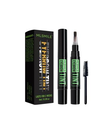 Kit de teinture temporaire pour sourcils gel brun pour sourcils gel pour sourcils couleur naturelle waterproof longue tenue dure jusqu' 7 jours Dark Brown