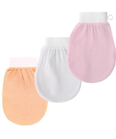 The Kessa Kessa Exfoliating Glove Moroccan Kessa Glove Kessa Glove Shower Glove Moroccan Exfoliating Kessa Glove (3PCS-B)